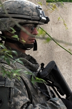 Pfc. Guy Barnes on duty in Iraq, Nov 2008