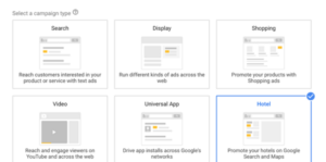 Google Ad Campaign Builder Screen